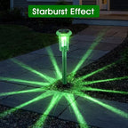 Solar Outdoor Lights, St Patricks Day 10 Pack Solar Pathway Lights Outdoor Waterproof, Stainless Steel Stake Lighting for Garden Yard Path Walkway Driveway Patio Lawn Outside Décor,Green