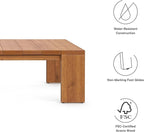 Modway Tahoe Acacia Wood Rectangular Outdoor Patio Coffee Table in Natural - Ideal as Garden Coffee Table or Porch Table