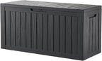 80 Gallon Resin Deck Box, Waterproof Outdoor Storage Box by Unknown