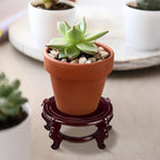 Geetery 2 Pcs 4 to 12 in Wooden Plant Stands Indoor Chinese Oriental Plant Stand for Vase Fishbowl Flower Pot Lamp Redwood Base Vintage Display Rack Decor(6 Inch)