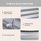 Raised Garden Bed, 6x3x1ft Galvanized Outdoor Planter Beds with Safety Edging and Gloves, Oval Metal Planter Box for Gardening Vegetables Flowers Herb-Sliver