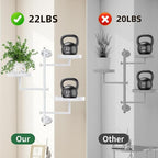 Plant Holder Indoor Rotating Window Plants Shelves Metal Wall Plant Stand 3 Tier Wall Planters for Indoor Plants, for Outdoor, Patio, White