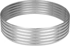 OUSHENG 5x5x1ft Round Galvanized Raised Garden Beds Outdoor, Steel Fire Pit Ring Flower Planter Large Metal Above Ground Boxes Kit for Gardening Vegetables Outside