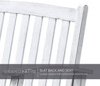 Grand patio 52" Farmhouse Outdoor Bench, Garden Benches with Rust Free Metal Powder Coated Frame and Aluminum Backrest, Faux Wood Grain Finish Frame Patio Bench for Front Porch,Gray-White