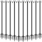 AILBTON 10 Pack 10Ft String Light Poles,Light Poles for Outside String Lights,Outdoor Light Poles with Fork,Metal Pole Stand for Patio,Backyard,Deck