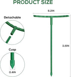 24 Pcs Plant Support Stakes, Half Round Plant Support for Indoor Plants, Stackable Garden Flower Support, Plant Stakes for Tomato, Monstera, Peony, Hydrangea Climbing Plants (6.2 "Wide X 11.6" High)