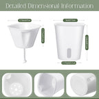 10 Pcs 3 Inch Self Watering Pots Self Watering Planters for Indoor Planters Plastic Garden Flower Pots with Level Indicator Vents for Herbs