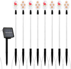 8 PCS Solar Easter Eggs Stake Lights, IP65 Waterproof Multicolor Outdoor Easter Pathway Lights Auto On/Off Solar Stake Light for Lawn Landscape Yard Patio Decorations
