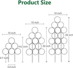 Trellis for Climbing Plants Indoor, 3 Pack Stackable Garden Trellis for Potted Plant Support, 14.2 Inch Small Houseplant Metal Wire Trellis for Vine Ivy Rose Plant Trellis (Black)