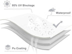 LOVE STORY Waterproof 10' x 13' Rectangle White Sun Shade Sail Cannoy UV Resistant for Outdoor Patio Garden Backyard (We Make Custom Size)