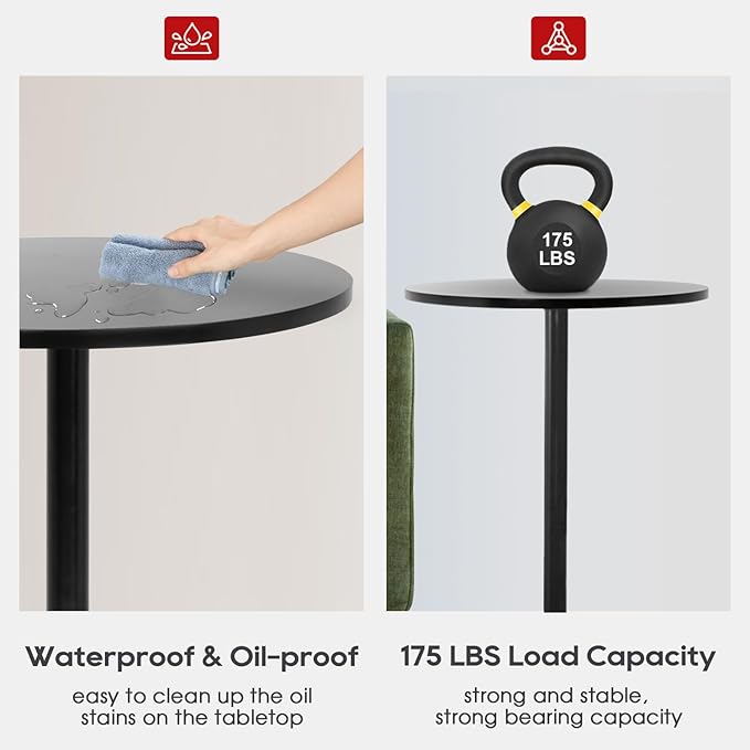 Pub Table 40 Inch Height Cocktail Table Round Bistro Bar – 40in