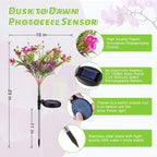 Neporal Garden Solar Lights Outdoor Waterproof IP65, 2PK Phalaenopsis Solar Flowers Solar Garden Lights Waterproof for Patio Decor, Yard Decor,Gardening Gifts for Women