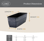 Classic Home and Garden Corinthian Rectangular Trough Window Box Planter, 10", Storm Gray, Pack of 3