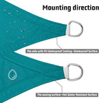 LOVE STORY Right Triangle 10'x14'x17.2' Waterproof Sun Shade Sail Canopy UV Block for Outdoor Patio Backyard Carport,Turquoise Blue(We Make Custom Size)