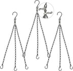 Heybe Swivel Hanging Basket Chains 23 Inches 3 Leads Hanging Chains Flower Pot Hanger Replacement Plant Hangers for Planters and Lanterns, Pack of 3 (3 Legs-Swivel)