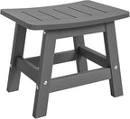 LUE BONA Outdoor Adirondack Ottomans, Footrest Footstool Set of 2, Outdoor Foot Rest for Patio, HDPS All Weather Waterproof Footrest Footstool for Adirondack Chair, Dark Gray