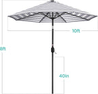 Best Choice Products 10ft Solar Polyester LED Lighted Patio Umbrella w/Tilt Adjustment and UV-Resistant Fabric