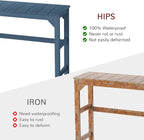 Stoog All-Weather Outdoor Bar Table, Patio Counter Height Bar Tables with Waterproof Top, Never Fade or Rot, for Balcony, Backyard, Porch, and Poolside, Blue