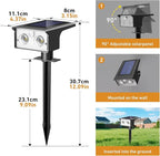 btfarm Solar Spot Lights Outdoor Waterproof, 12 Pack/3 Modes Motion Sensor Lights, Solar Powered Spotlights 2-in-1 Auto On/Off for Outside Pathway Yard Garden Landscape Lighting, Warm White