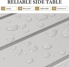 Crestlive Products Aluminum Outdoor Side Table Set of 2, Pool Lounge Chair Side - Image 5