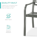 Best Choice Products Outdoor Bench Steel Garden Patio Porch Furniture for Lawn, Park, Deck w/Floral Design Backrest, Slatted Seat - Gray