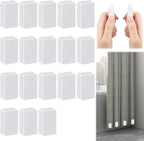 36pcs Outdoor Curtain Weights, Plastic Wrapped Magnetic Drapery Weights, Waterproof Heavy Duty Curtain Magnets for Heavy Wind Outside, Shower Curtain, Tablecloth, Flag (White)