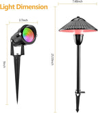 ZUCKEO RGB Color Changing Landscape Lights Low Voltage Pathway Lights 12V 24V Multi-Color LED Landscape Light Kit Waterproof for Yard Garden Path Christmas Decoration(12Pack)