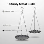 Hanging Planter for Indoor Outdoor, Plant Hanger, Hanging Plant Holder, Plant Pot Shelf Basket for Window Wall Ceiling Garden with Chains and Hooks, 2Pcs (Wavy Round)