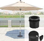 Patio Umbrella Parasol Base Stand Hole Ring Plug Cover Cap Insert with Adjust Knobs Suit for Dia 2 Inch Umbrella Pole Adapter