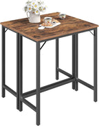Narrow Bar Table, 63-Inch Pub Table for Dining Room, Counter Bar Tables with Sturdy Metal Frame, Connectable Bar Table, Multifunctional Console Table, Rustic Brown BTHR1601