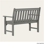 POLYWOOD GNB48GY Vineyard 48" Bench, Slate Grey