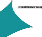 LOVE STORY Rectangle 9'x16' Waterproof Sun Shade Sail Canopy UV Block for Outdoor Patio Backyard Carport,Turquoise Blue(We Make Custom Size)