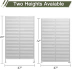 Metal Privacy Screen Outdoor 72" H×47" W, Freestanding Decorative Privacy Screen - Image 5