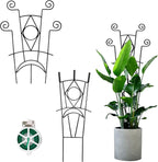 Indoor Plant Trellis for Climbing Plants 2 Pack Small Garden Metal Support for Potted Plants Flowers Houseplants for Outdoor
