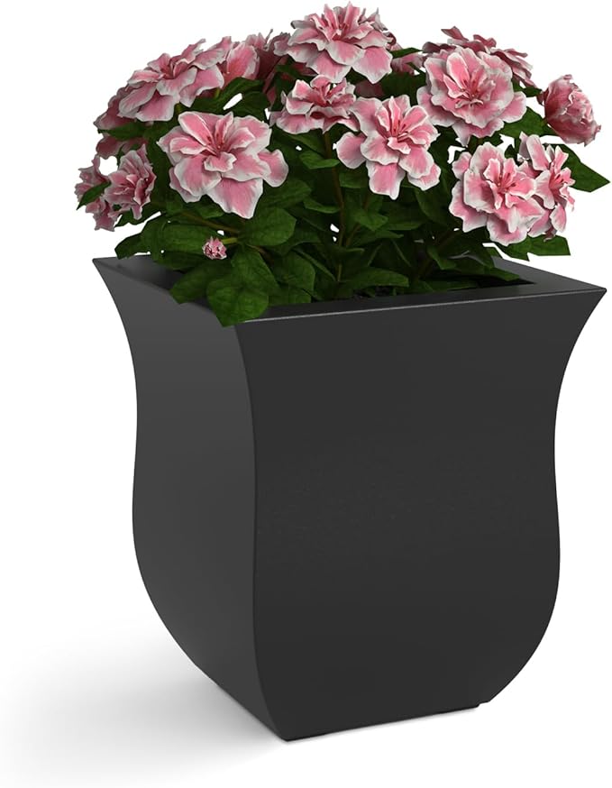 Mayne 5873-B Polyethylene Planter, Black 16x16
