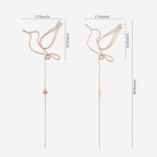 Hummingbird Decor Garden Stakes Decorative Set of 2, Hummingbirds Metal Wire Decor 23.62 inches x 6.69 inches,Decorative Stakes for Flower Pots, Planters, and Flower Beds