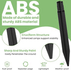 15 Pcs 8.25 Inch ABS Plastic Ground Spikes for Solar Torch Lights, Black Replacement Stakes for Garden Pathway Markers