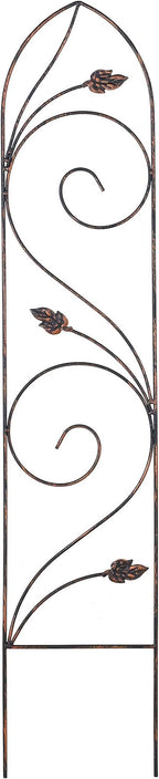 Arcadia Garden Products TR04 Autumn Leaf Trellis, 4' x 10", Bronze