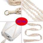 ELANE 2PCS 3-Tier 70" Macrame Plant Hangers Basket Plant Hanger Indoor Outdoor Hanging Plant Holder for Stand Flower Pots Decorations