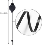 6pcs Plant Pulley Retractable Hanger Easy Reach Plant Pulley Adjustable Height Wheel for Hanging Plants Heavy Duty Plant Hanger for Garden Baskets Pots- Black
