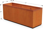 Plantercraft Large Rectangular Planters for Outdoor Plants - 72x24x30 Extra Large Corten Steel Planter Box for Patio Privacy Screen or Raised Garden Bed | 11-Gauge Heavy Duty Metal