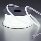 AC 110V COB LED Strip Lights Outdoor Waterproof 65.6ft, 6000K Cool White Super Bright 200W CRI 90+ LED Rope Light, IP65 Flexible Cuttable, for Bedroom Garden Commercial House