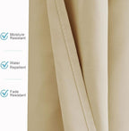 RYB HOME Outdoor Curtains 108 inches Long - Waterproof Privacy Blackout Indoor Outdoor Deck for Patio Door Divider Backdrop Lanai Pavilion Pergola, W 84 x L 108, 1 Pc, Biscotti Beige