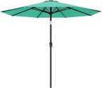 AreShark 9 FT Patio Umbrella for Outdoor, Outdoor Umbrella with Push Button Tilt and Crank, Outdoor Patio Umbrellas with 8 Sturdy Ribs for Market, Garden, Deck, Backyard, Pool (Peacock Blue)