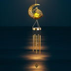 Moon Cardinal Wind Chime for Outside - Exquisite Vermilion Bird, Handmade Aluminum Wind Chimes for Garden/Lawn, Soothing Zen Decor, Perfect Asian-Themed Gift for Housewarming & Meditation Spaces