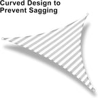 LOVE STORY 16' x 16' x 16' Triangle Grey-White Sun Shade Sail Canopy UV Block for Outdoor Patio Garden Backyard