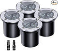 4 Pack 3w 12v Low Voltage In-ground Lights LED Landscape Light Waterproof IP67 Pathway Lights Outdoor spotlights Trees Flags for Garden,Yard,Tree (Warm White)