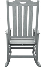 Oversized Rocking Chair Set of 8, Outdoor Rocking Chair for Adults, All Weather Resistant Porch Rocker for Lawn Garden, Grey