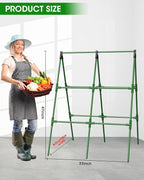 4 Pack Cucumber Trellis, Garden Trellis for Climbing Plants Outdoor, A-Frame Cucumber Trellis for Raised Bed, Plant Grow Support for Tomato, Squash, Vegetable, Flower(33"x47"x4Pcs)