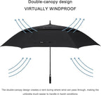 G4Free 47/54/62/68/72 Inch Automatic Open Golf Umbrella Oversize Extra Large Double Canopy Vented Windproof Waterproof Stick Umbrellas